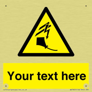 Custom warning kite flying near powerlines